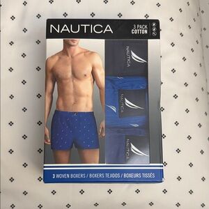 Nautica Blue Cotton Boxers 3-Pack